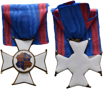 ОЛЬДЕНБУРГ, Германия КРЕСТ ВЕРНОСТИ XIX-XX ТОРГОВО-ПРОМЫШЛЕННОЙ ПАЛАТЕ, ПОЧЁТНЫЙ, КЛАСС второй, НА ОРИГИНАЛЬНОЙ ЛЕНТЕ, БЕЛАЯ ЭМАЛЬ 06-242-11