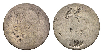 Франция 50 сантимов 1864-1869 Наполеон III (1852-1870) KM 814 серебро 4169-1135