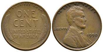 США 1 ЦЕНТ 1950 ЛИНКОЛЬН KM А132 медь цинк 61-1142