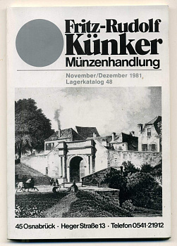 ФРИТЦ-РУДОЛЬФ КЮНКЕР КАТАЛОГ ФИКСИРОВАННЫХ ПРОДАЖ (LAGERKATALOG) 1981 НОЯБРЬ-ДЕКАБРЬ, № 48 00-01-01-39