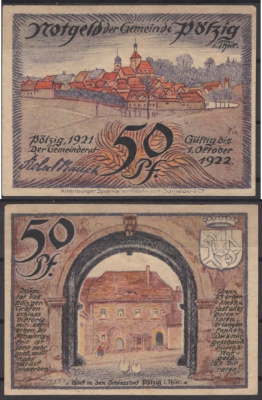 Германия 50 пфеннигов 1921 Grabowski 1065.1-2/3 бумага UNC (пресс) 2193-53-1-2