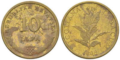 Хорватия 10 лип 2008 четный год KM 16 сталь плакированная латунью    4124-1159