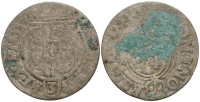 Польша 3 полкера (3 полторака - 1 крейцер) ND (1620-1627) Сигизмунд III Ваза (1587-1632) KM 41 серебро 4158-745