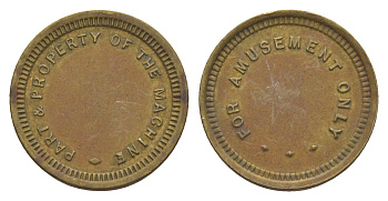 Нидерланды игровой жетон ND deze penning, ALLEN VOOR AMUSEMENT, диаметр 22 мм алюминиевая бронза 4636-1022
