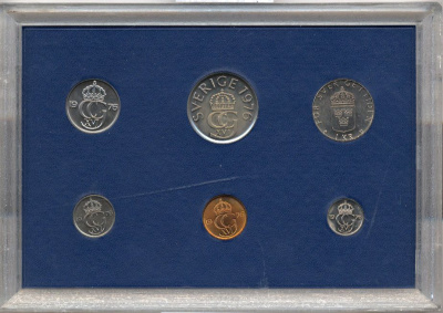 Швеция набор из 6 монет 1976 Карл XVI Густав (1973- ) официальный набор монетного двора UNC 2-4-1-28