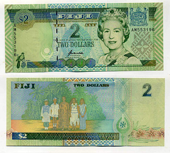 ФИДЖИ 2 ДОЛЛАРА 1996 Pick 96b бумага UNC (ПРЕСС) 6293-32-3