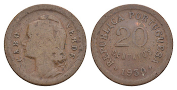 Кабо-Верде 20 сентаво 1930 KM 3 бронза 4641-1223