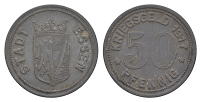 Эссен 50 пфеннигов 1917 Funck 123.1 цинк 4637-1211