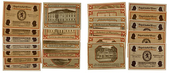Веймар, Рейнская область набор из 12 нотгельдов 1921 2193-54-3-2