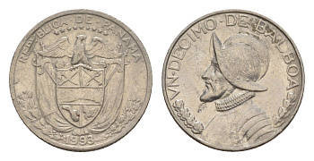 Панама 1/10 бальбоа (10 сентесимо) 1993 KM 10 медь плакированная медно-никелем 4644-211