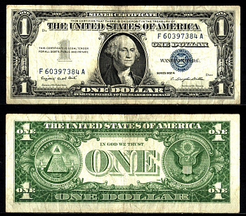 США 1 доллар 1957 Pick 419 a бумага 2119-38-2-2