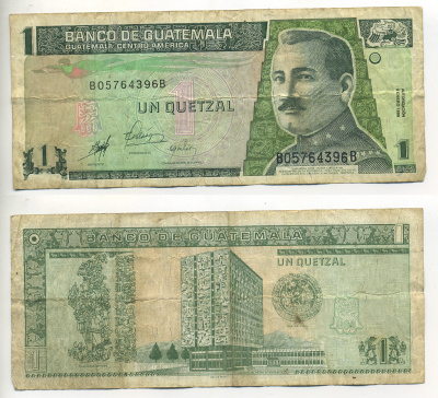 Гватемала 1 кетсаль 1998 9 января 1998, генерал Хосе Мария Ореллано, президент Гватемалы (1921-1926) Pick 99 бумага 7548-69-1
