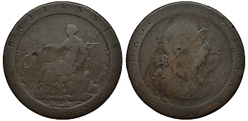 Великобритания 1 пенни 1797 Георг III (1760-1820) KM 618, Spink 3777 медь 63-134