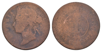 Стрейтс-Сетлментс (Стрейтс Сетлментс) 1 цент 1877 Виктория (1837-1901) KM 9 медь 4657-844