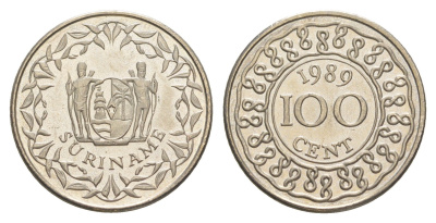 Суринам 100 центов 1989 KM 23 медно-никель UNC 4163-1041