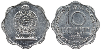 Шри-Ланка 10 центов 1978 KM 140 a алюминий 4118-832