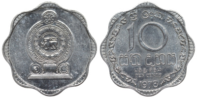 Шри-Ланка 10 центов 1978 KM 140 a алюминий 4118-832