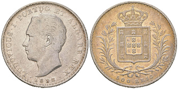 Португалия 500 реалов 1888 Луиш I (1861-1889) KM 509 серебро 4384-1043