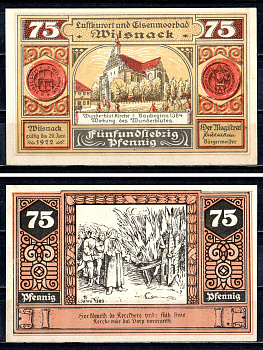 Вильснак (Пруссия, Бранденбург) 75 пфеннигов 1922 2193-48-1-1