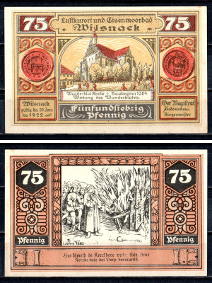 Вильснак (Пруссия, Бранденбург) 75 пфеннигов 1922 2193-48-1-1