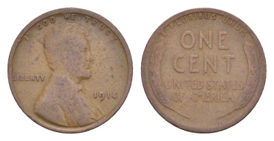 США 1 цент 1918 Авраам Линкольн KM 132 бронза 4659-528