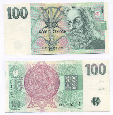 Чехия 100 крон 1995 Карл IV Pick 12 a бумага 7205-38-1