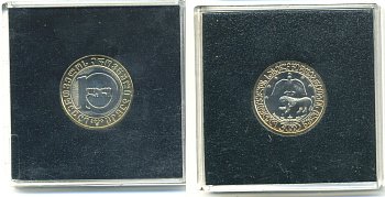 ГРУЗИЯ 10 ЛАРИ 2000 3000 ЛЕТ ГРУЗИНСКОГО ГОСУДАРСТВА, В ОРИГИНАЛЬНОЙ ПЛАСТИКОВОЙ УПАКОВКЕ KM биметалл BUNC 6-3-1-2