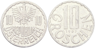 Австрия 10 грошей 1982 KM 2878 алюминий 4613-1163