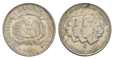 Доминиканская Республика (Доминикана) 25 сентаво 1984 KM 61 медно-никель 4663-856