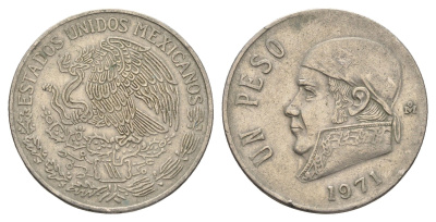 Мексика 1 песо 1971 Хосе Мария Морелос KM 460 медно-никель 4663-1022