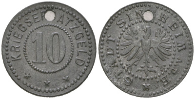 Зинсхайм (Баден) 10 пфеннингов ND Funck 501.2A цинк 4169-1148