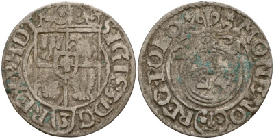 Польша 3 полкера (3 полторака - 1 крейцер) 1621 Сигизмунд III Ваза (1587-1632) Gorecki B.21 серебро 4158-1219