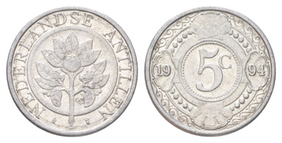 Нидерландские Антильские острова (Нидерландские Антилы) 5 центов 1994 KM 33 алюминий aUNC 4625-525