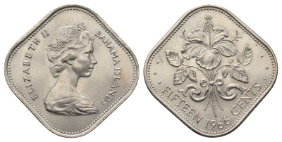 Багамские острова (Багамы) 15 центов 1966 KM 5 медно-никель UNC 4656-855