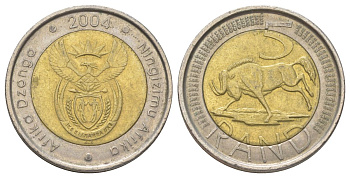 ЮАР 5 рандов 2004 KM 281 биметалл 4626-827