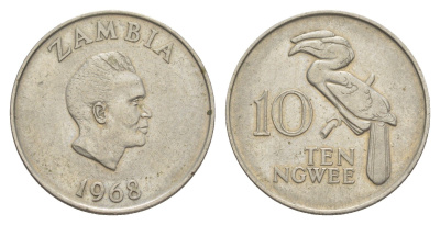 Замбия 10 нгве 1968 Кеннет Каунда KM 12 медь цинк никель 4150-855