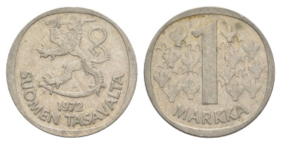 Финляндия 1 марка 1972 KM 49a медно-никель 4648-534