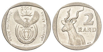 ЮАР 2 ранда 2014 KM 273 медь плакированная никелем 4628-336