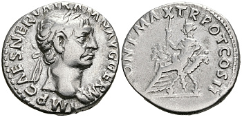 Римская Империя денарий 98 - 99 Траян PONT MAX TR P COS II Абунданция, персонификация Изобилия Рим Very fine RIC 11 серебро 1073-4-1-1