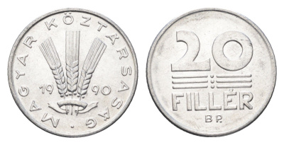 Венгрия 20 филлеров 1990 BP KM 676 алюминий UNC 4668-215