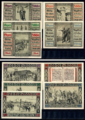 Глогау (Пруссия, Силезия) набор из 5 нотгельдов 1920 7556-10-1-1