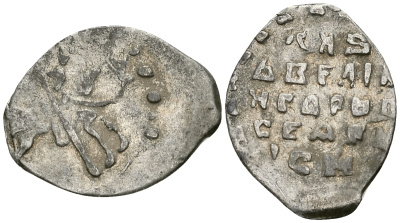 Великое Княжество Московское копейка 1535-1547 Иван IV Васильевич, Новгородский монетный двор, 0,63 гр. ГиК №75 серебро    262-239