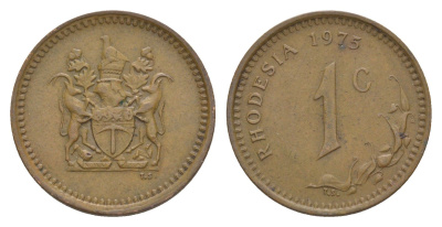 Родезия 1 цент 1975 KM 10 бронза 4618-839