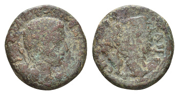 Римская Империя, Провинция Месопотамия, Эдесса АЕ 222-235 Александр Север, бюст императора/Тихе медь 1100-11-54