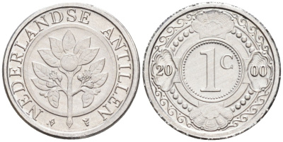 Нидерландские Антилы 1 цент 2000 Беатрикс (1980-2013) KM 32 алюминий 4179-817