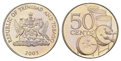 Тринидад и Тобаго 50 центов 2003 KM 33 медно-никель UNC 4671-857
