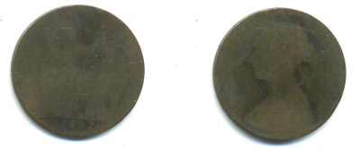 Великобритания 1/2 пенни 1882 Виктория (1837-1901) KM 748.2, Spink 3956 бронза 35-1046