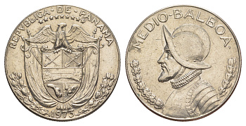 Панама 1/2 бальбоа (50 сентесимо) 1973 KM 12b медь плакированная медно-никелем 4634-1036