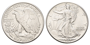 США 1/2 доллара (50 центов) 1942 KM 142 серебро 4044-1014