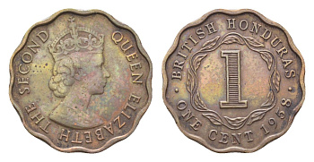 Британский Гондурас 1 цент 1958 KM 30 бронза 4668-811